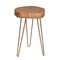 Contemporary Home Living 26" Brown and Gold Accent Table with Hairpin Legs
